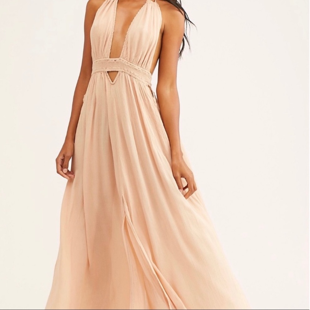 Free People Into The Sun Maxi Dress In Blush